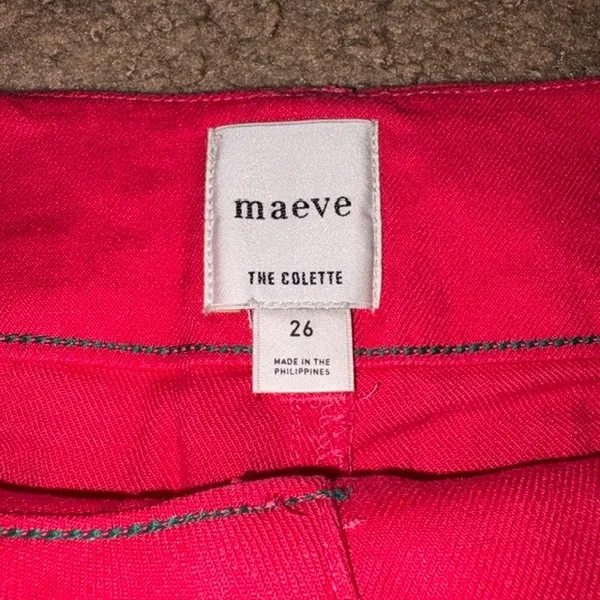 Anthropologie Maeve The Colette Ankle Cropped Linen Wide Leg Pants Pink 26 - Image 9
