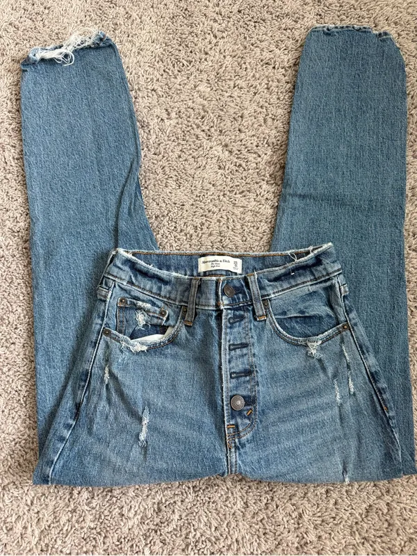 Abercrombie & Fitch The Mom High Rise Denim Jeans - Image 3
