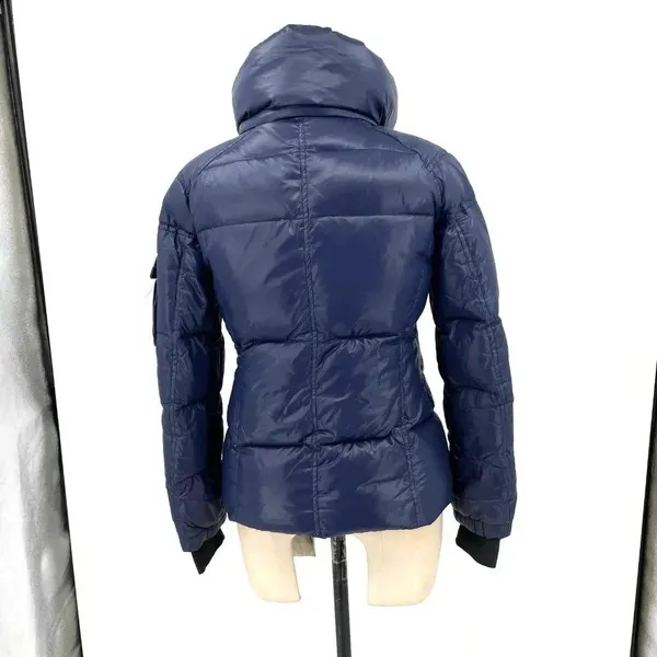 S13 Quilted Down Short‎ Puffer Jacket Navy Blue Size XS - Image 5