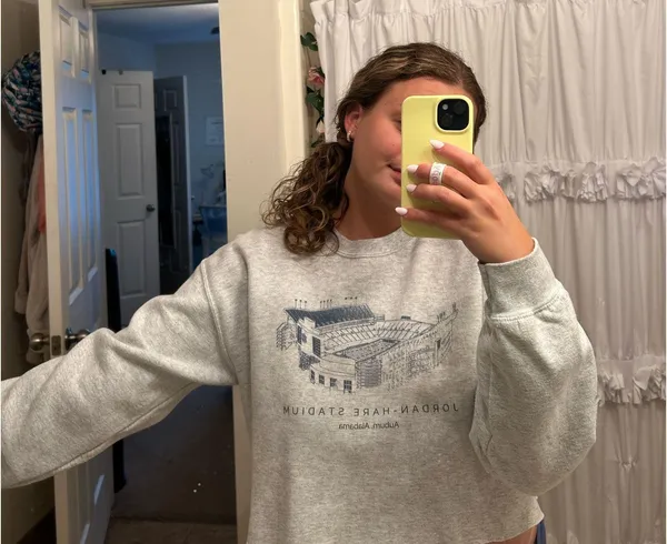 Gildan Auburn cropped crewneck - Image 2