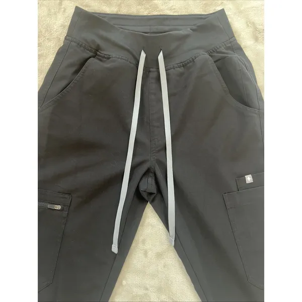 FIGS YOLA‎ Scrub Pants Women's XS Black Straight Leg Technical Collection - Image 8