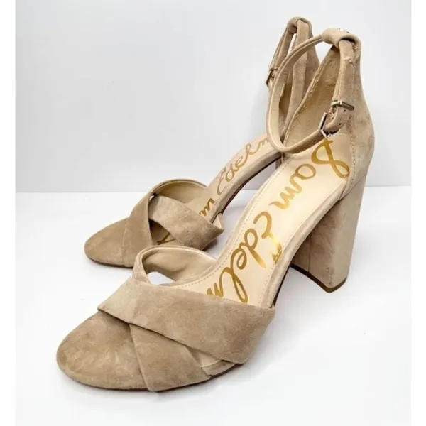 Sam Edelman Yaro Block Heel Ankle Strap Criss‎ Cross Sandals Size 10 - Image 2