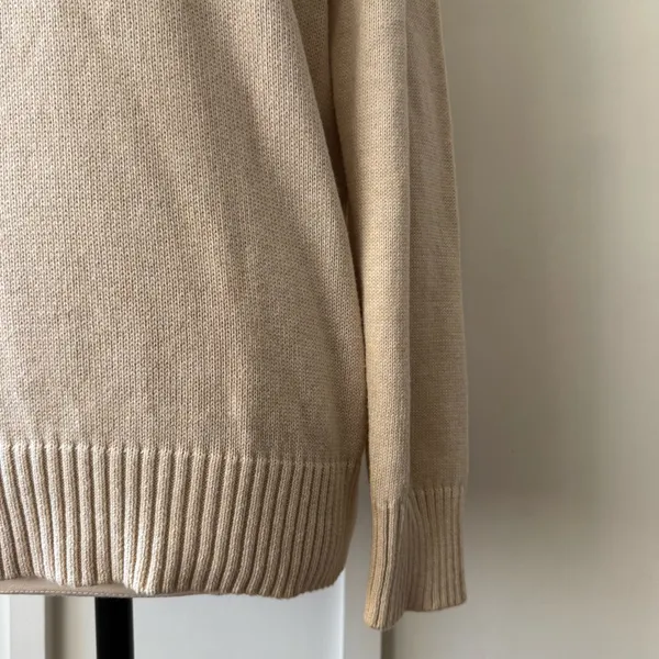 Jeanne Pierre 100% Cotton Mock Neck Sweater - Image 3