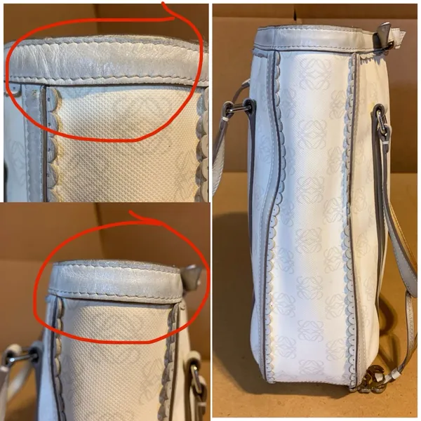 Loewe Taupe Anagram Pvc & Synthetic Leather Trim Tote Bag - Image 13