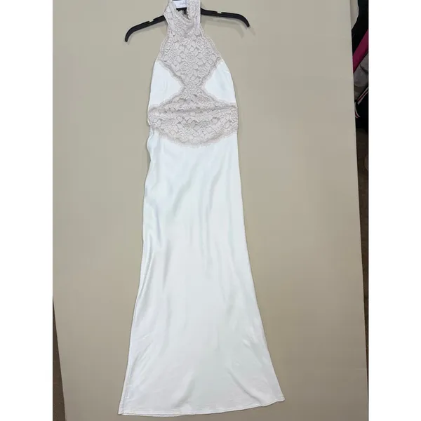 Third Form Serenade Lace Halter Maxi Dress size 4 - Image 4