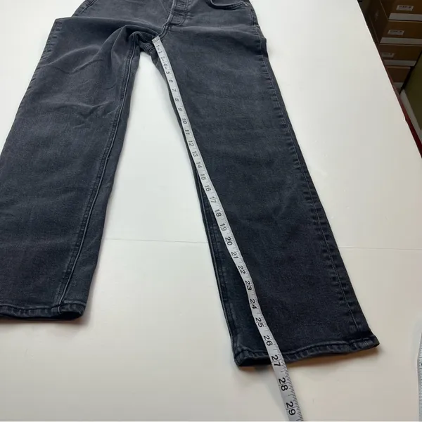 Aritzia Denim Forum Arlo High Rise Straight 28L Womens‎ 26 Waist Faded Black Denim Jean - Image 8
