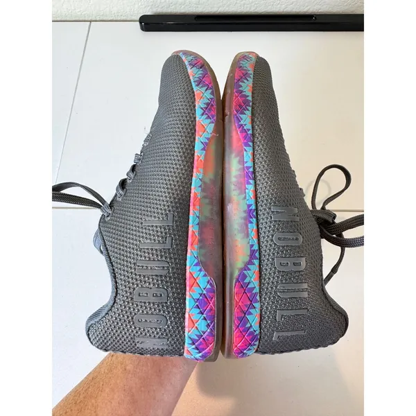 NOBULL Trainer Shoes Women 5.5 SuperFabric‎ Geometric Neon Low Top Sneakers - Image 8