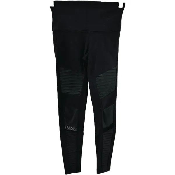 Alo Yoga High Waist Moto Sport Leggings Performance Mesh Panels Black XXS - Image 2