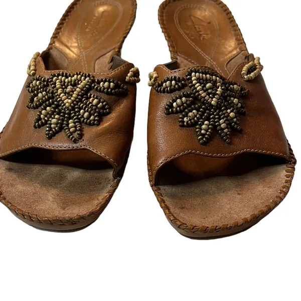 Skechers Clarks Artisan‎ Empress Beaded Slip-On Wedge Sandals Size 7 - Image 3