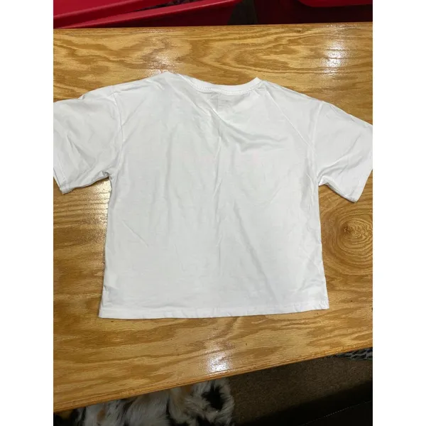 Champion Activewear T-Shirt women XL White Short Sleeve Graphic Logo B61 - Image 5