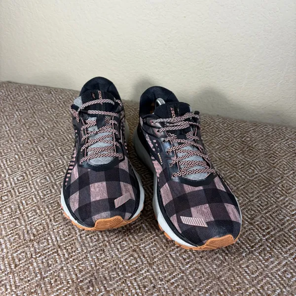 Brooks Ghost 12 Womens Sz 8.5 Flannel Plaid Limited Edition Running Shoes Comfy - Image 2