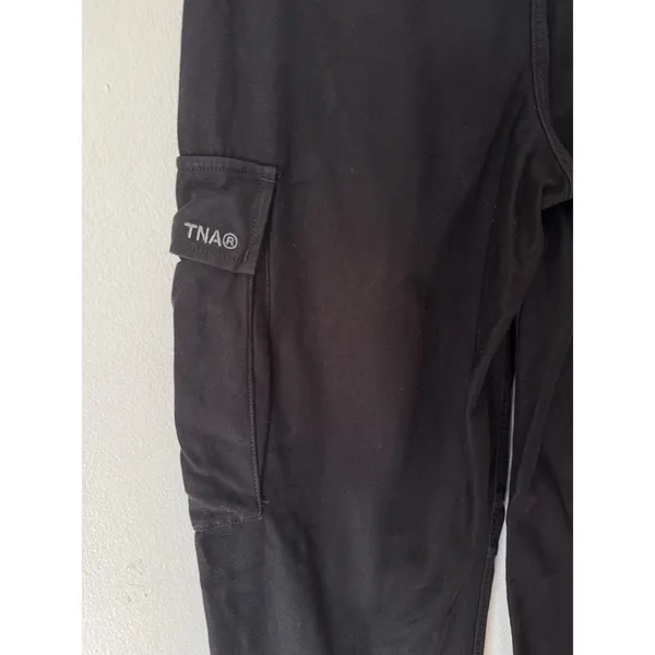 Tna Aritzia Strobel Cargo Pants Black Wide Leg Cinch Women’s Size 6 - Image 8