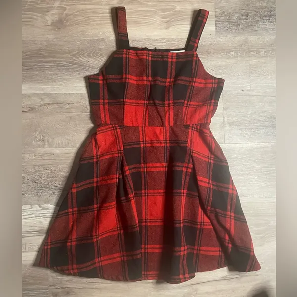 Copper key plaid dress - Image 3