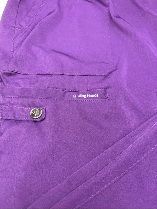 Healing Hands HH Works Women’s Renee Jogger Purple Scrub Pants EUC Size 2X - Image 13