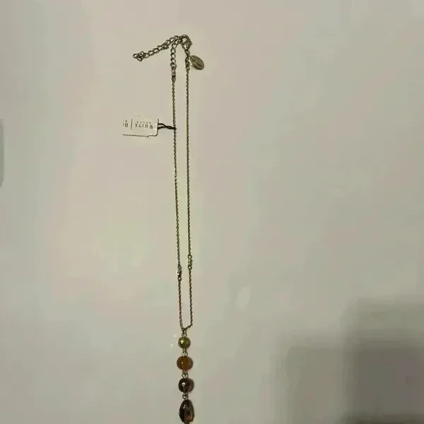 WHITE HOUSE BLACK MARKET brown beaded drop‎ necklace - Image 2