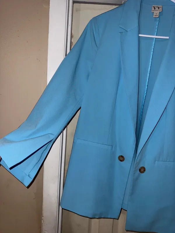 Worthington Women’s Oversized Blazer Blue - Image 2