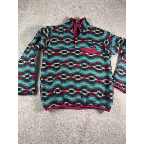 Patagonia Synchilla Snap-T Fleece Pullover Wild Desert Beryl Green Size M - Image 2