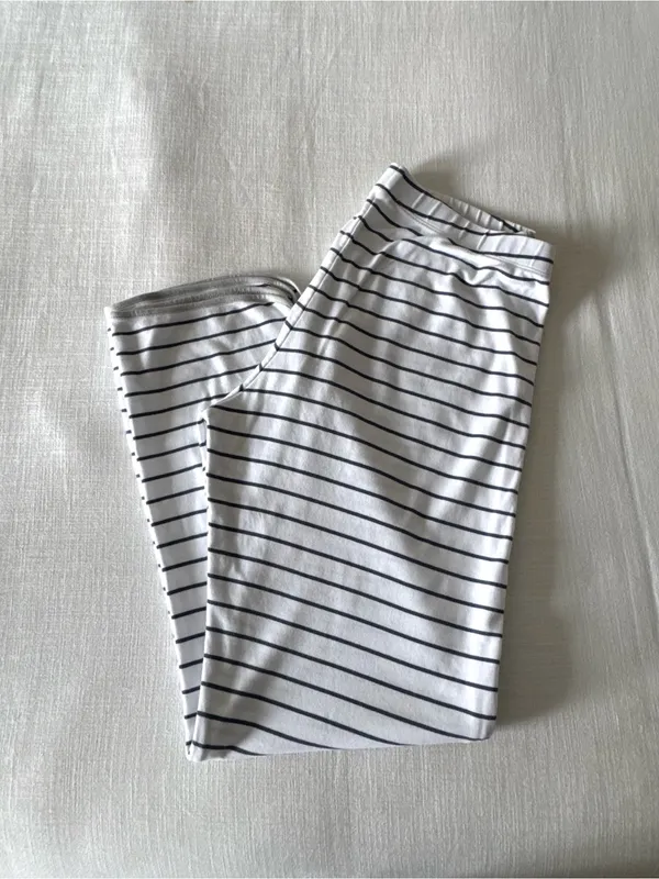 Lake Pima Cotton Stripe Pajama Pants, Medium White - Image 10
