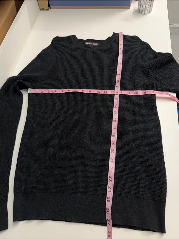 Michael Kors cotton‎ wool blend sweater textured black long sleeve neutral small - Image 3