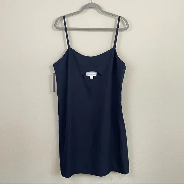 NEW Anthropologie Mare‎ Mare Navy Cut Out Shift Mini Dress Size XL - Image 2
