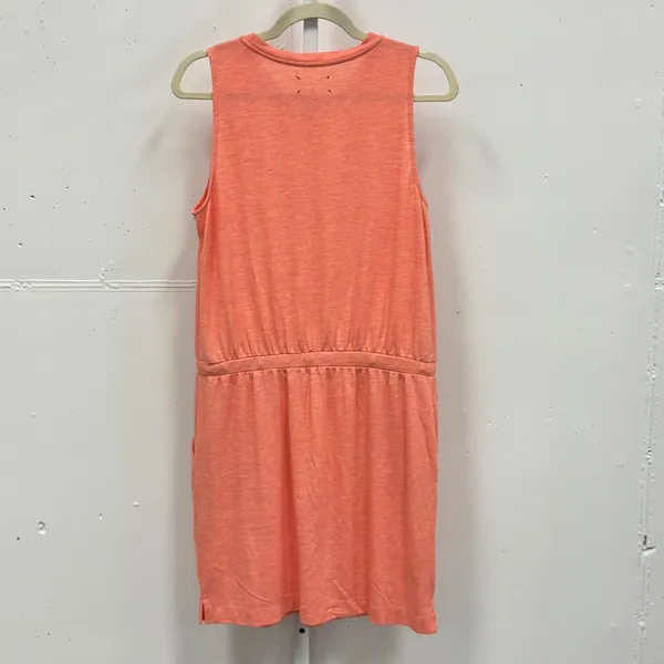 Lou & Grey Coral Heather Knit Sleeveless Drawstring Waist Knee Length Dress Med - Image 2