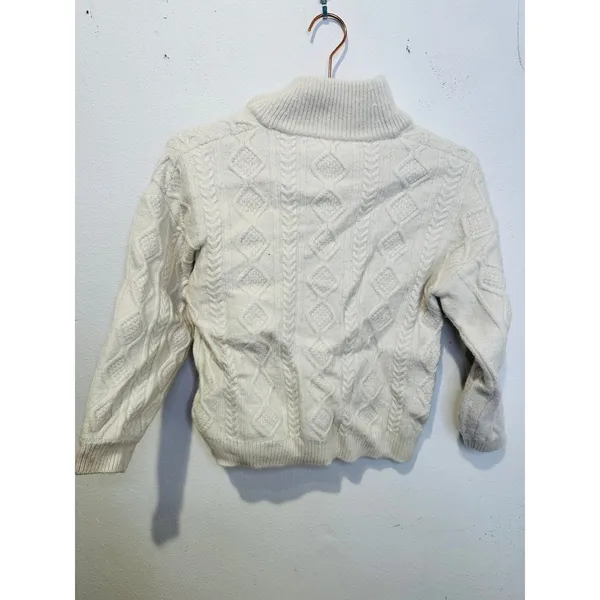 SPLENDID Off-White Wool Blend Quarter Zip Long Sleeve Dakota Half Zip Sweater S - Image 9