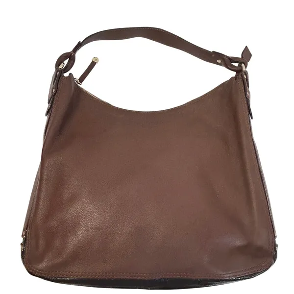 Kate Spade New‎ York Leather Hobo Shoulder Bag Purse Brown Gold Tone Hardware - Image 3