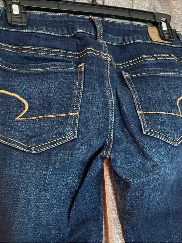 American Eagle Outfitters Dark Blue Super Stretch Jegging Size 2 Short - Image 11