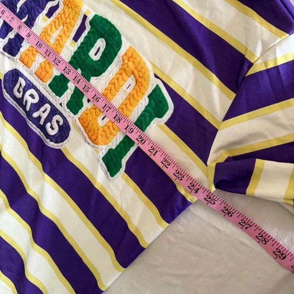 Men’s / Women’s Mardi Gras Long Sleeve Striped Top Size XL #260444 - Image 4