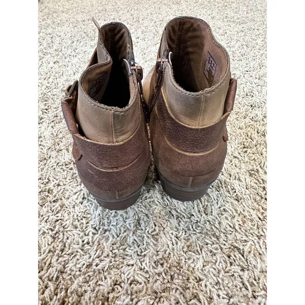 Clarks Collection Ankle Boots Booties Shoes Size 8 Brown‎ Buckle - Image 5