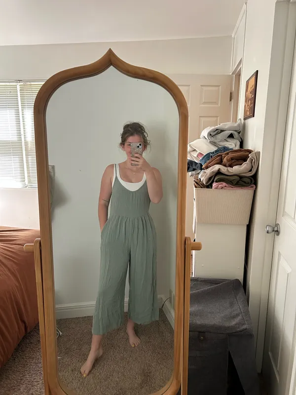 Boutique sea foam green jumpsuit - Image 4