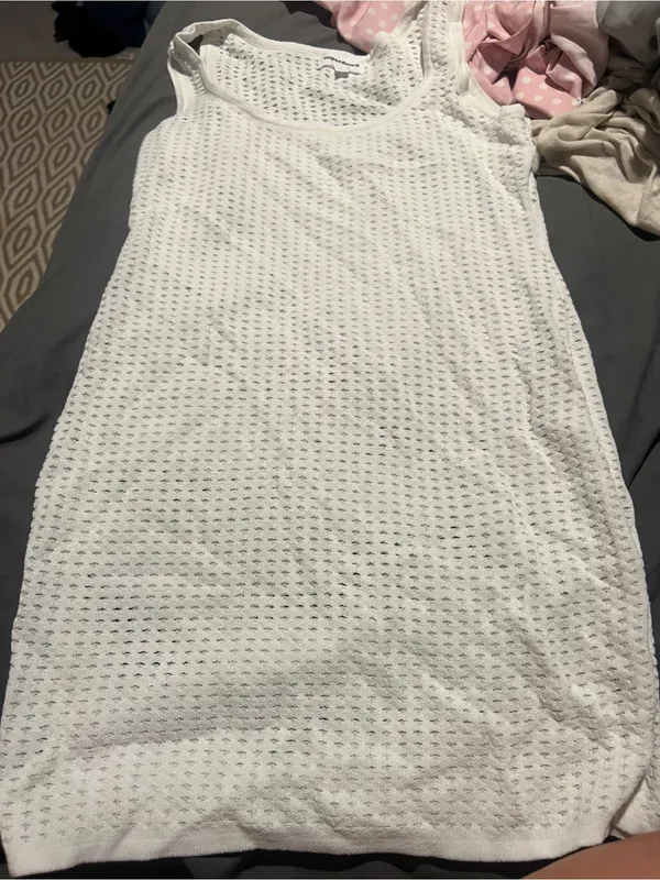 Superdown Talulah White swimsuit Cover up Knit Mini size M - Image 12
