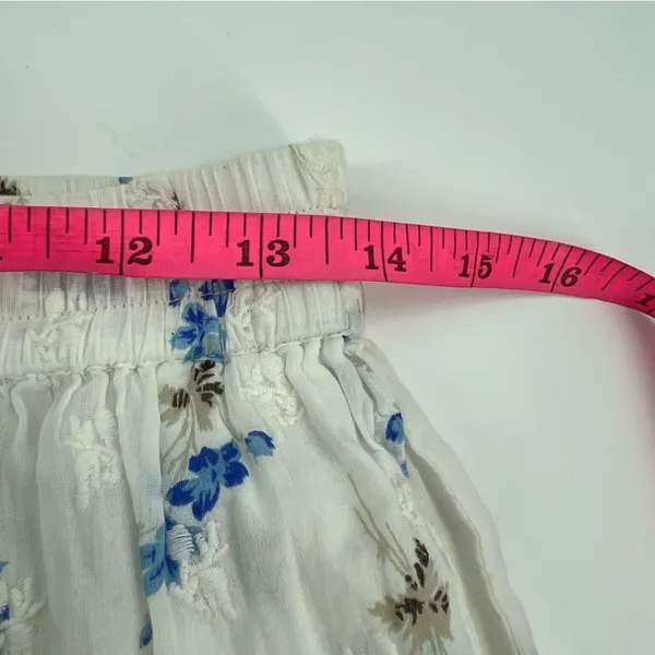 LoveShackFancy Becca Skirt brillant blue floral print sz‎ M - Image 7