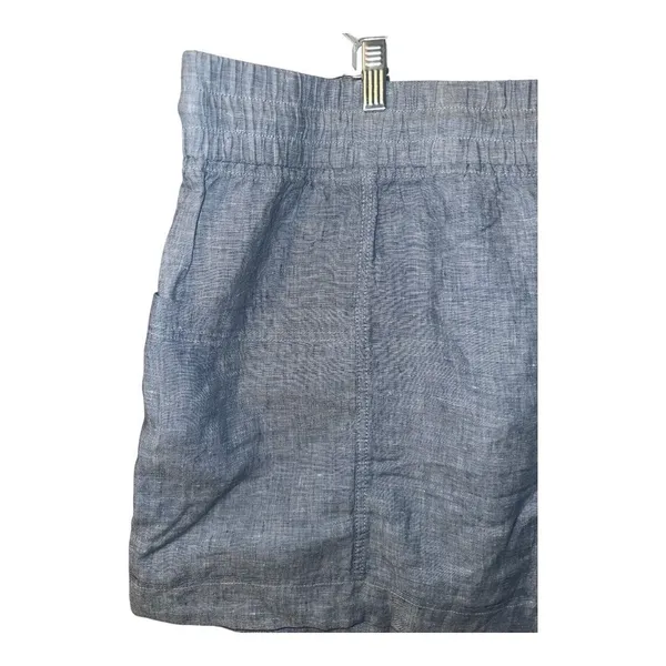Athleta Cabo Blue Linen Shorts,‎ Size 24 - Image 3