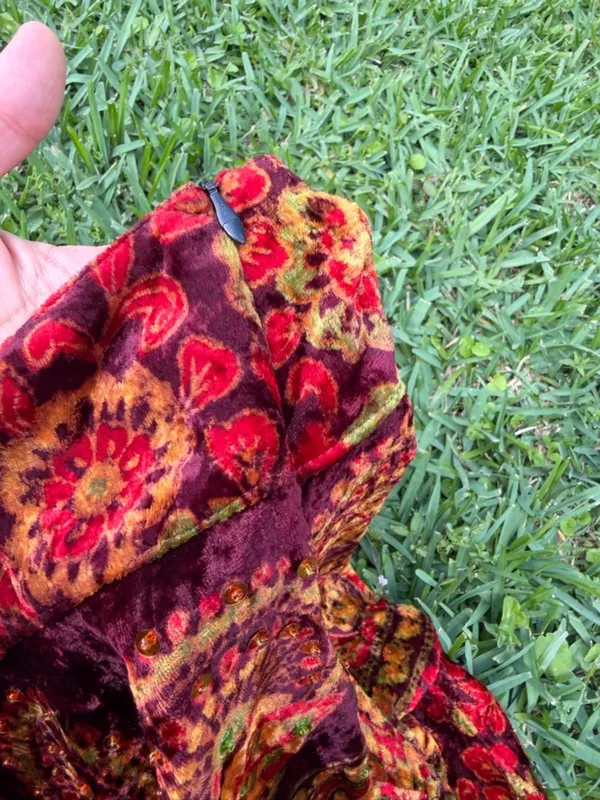 Vintage Temptation NWT Velvet Tapestry Midi Skirt Boho Festival Y2K Medium - Image 6