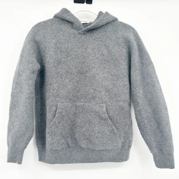 TNA‎ Aritzia Womens Bobby Merino Wool Blend Grey Cozy Gorpcore Hoodie Size M - Image 2