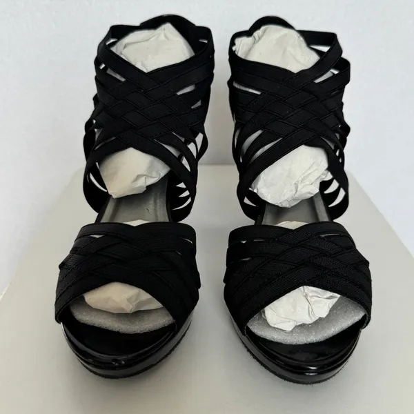 Madden Girl Kelltic Black Strappy Platform Heels 2010 Size 8 - Image 8