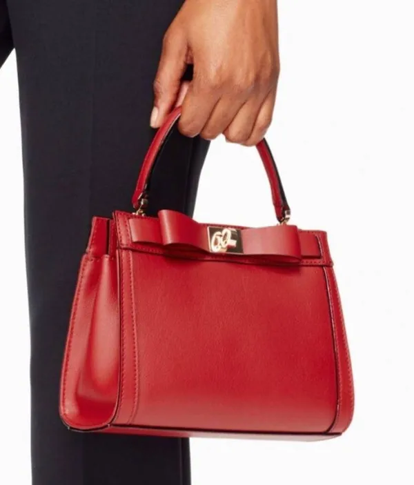 Authentic Kate Spade leather small kisslock 2 compartments Crosby /satchel - Image 3
