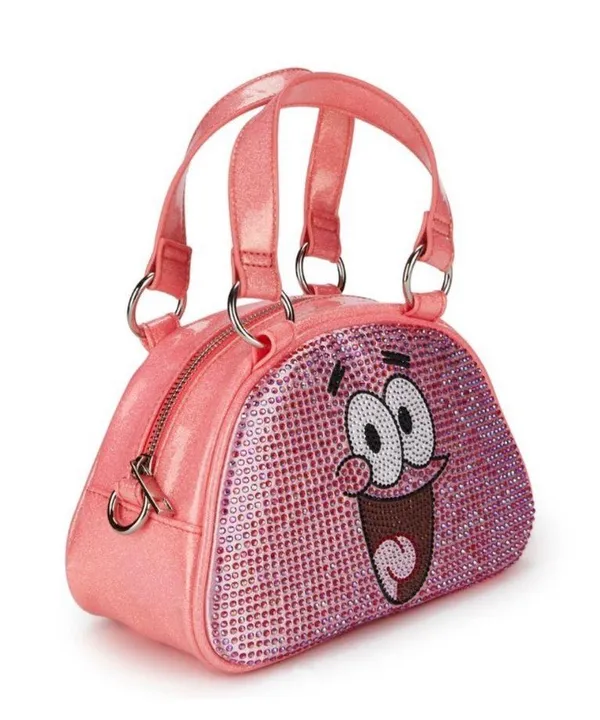 Dolls Kill x Spongebob Patrick Rhinestone Bowler Bag - Pink - Image 2