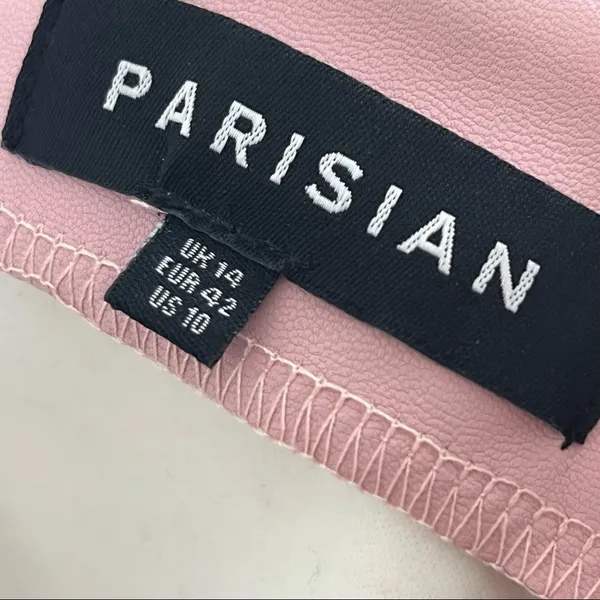 ASOS Parisian Bubblegum Pink Vegan Leather Bustier Sheer Sleeve Top 10 - Image 8