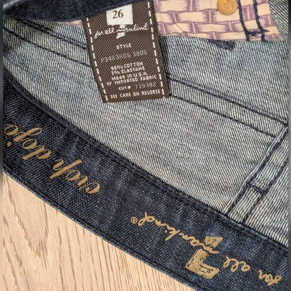 👖 7 For All Mankind Women's 26 Crop Dojo‎ Dark Jeans Designer Denim Made In USA - Image 4