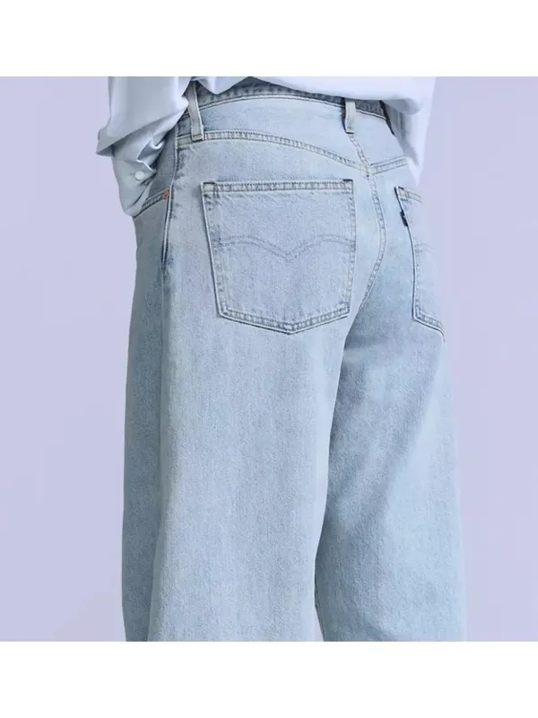 New Levi's 25x31 Blue Label Women's Drop Barrel Jeans Aqua Marine Japanese - Image 2