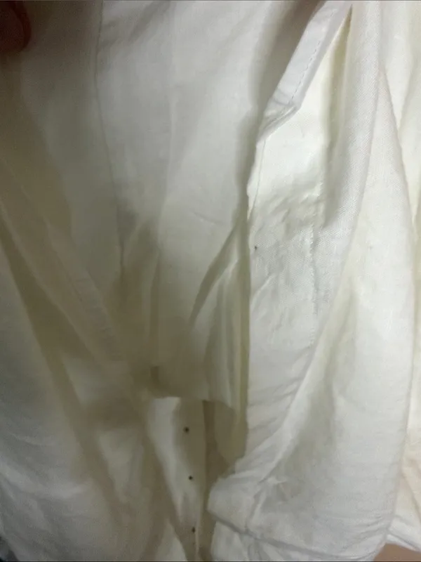 GAP White Sleeveless V-Neck Midi Dress with Front Button Placket - Image 8