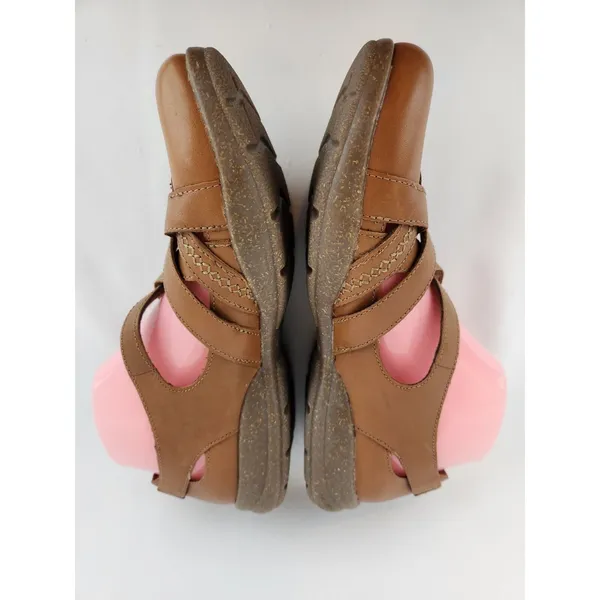 Clarks Sandals Roseville‎ Step Women's Size 8.5 Mary Jane Strappy Brown Shoes - Image 5