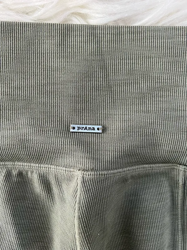 Prana Olive Green Women’s High-Waist Ribbed Leggings - Image 7
