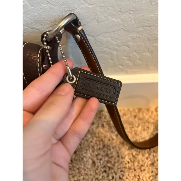 Coach Legacy Crossbody Brown Pebbled Leather Turnlock Flap Bag 10888 Vintage Y2K - Image 2