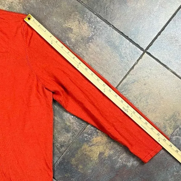 Red Woman Reddish Orange Open Front Knit Cardigan 3X - Image 6