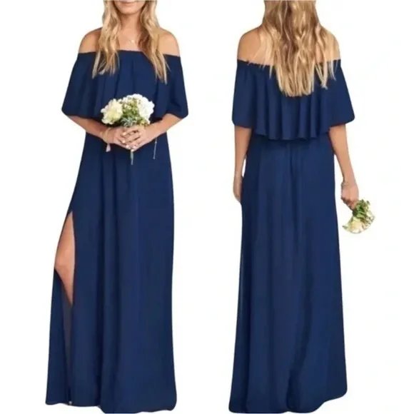 Show Me Your Mumu Hacienda Maxi Wedding Formal Dress, Rich Navy Crisp Bridesmaid - Image 7
