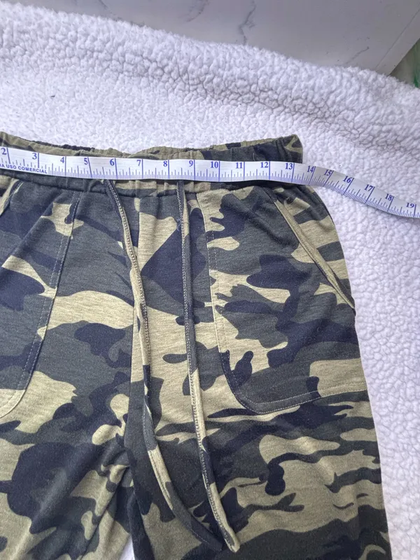 Gorpcore Y2K Athleisure Camo Joggers Green Black Lightweight Sweatpants M Size M - Image 4