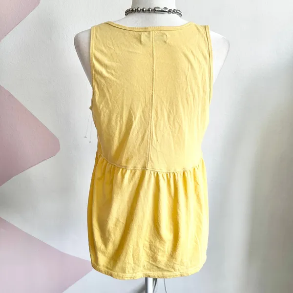 Butter Yellow Babydoll Top,‎ Y2K Soft Girl Cottagecore Indie Sleaze Medium - Image 3
